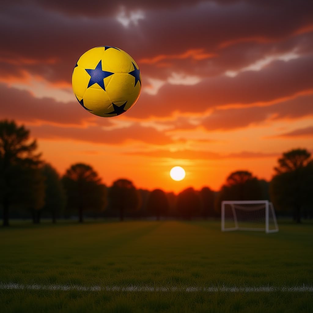 GX TOUR+ Thick Rubber Soccer Ball. Strong core. Size 5. Indoor and Outdoor Play.