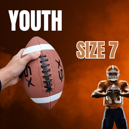 GX TOUR+ Official Size 7 Football. Youth Size Suitable for Ages 12 to 17.Unique white leather edition.