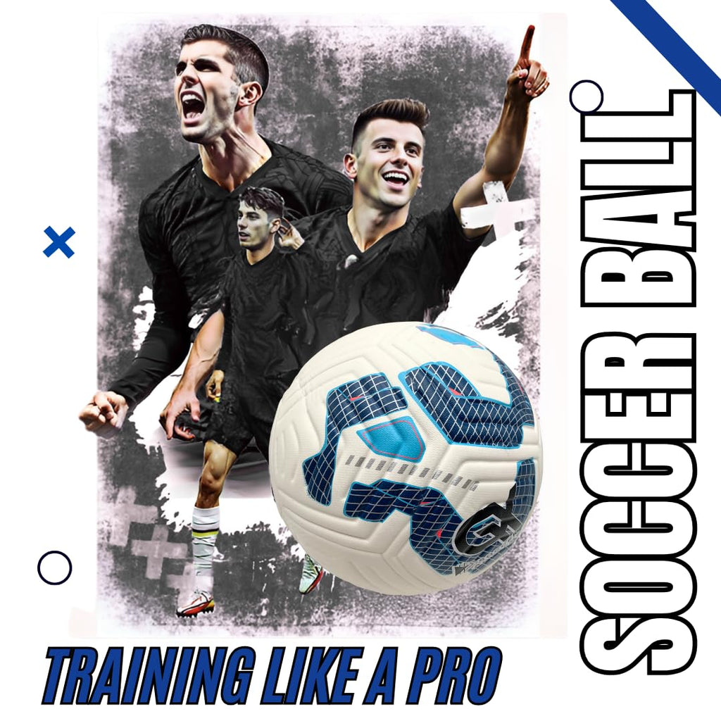 GX Soccer Academy Tour+ Professional Soccer Ball, Size 5, Green and White Competition Ball