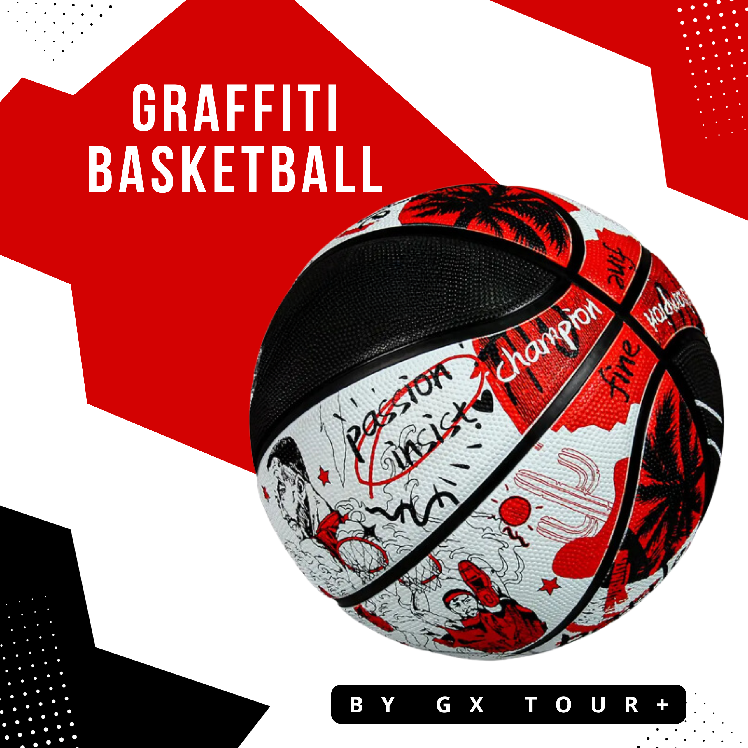 Limited Edition Graffiti Basketball Size 7 .Vibrant Street Art Design.
