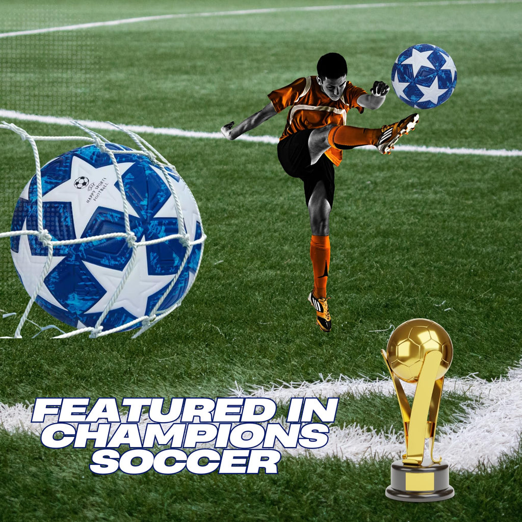 Champions Soccer Ball Size 5.Premium Grade PU Construction.