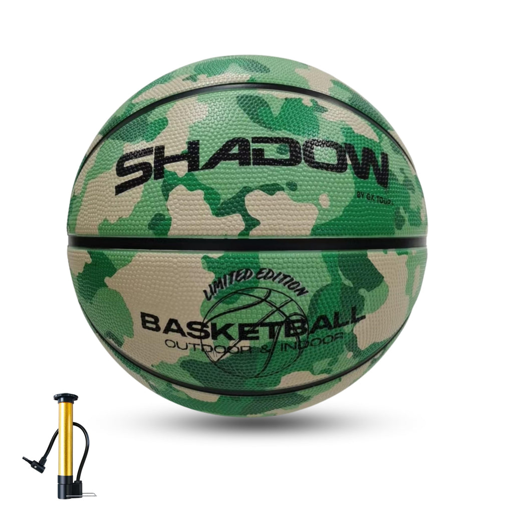 GX TOUR+ Shadow Limited Edition Basketball, Regulation Size 7, 29.5 inches, White Grey. Indoor and Outdoor. Great Gift idea.