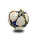 GX TOUR+ Soccer Ball Size 5, Professional League Edition 2025-2026, Textured Leather Cover, White/Blue/Gold