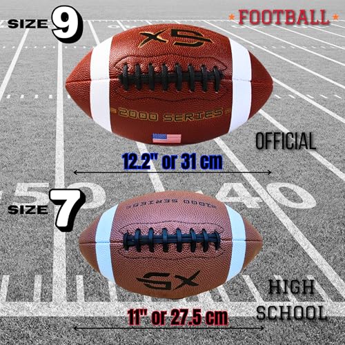 GX TOUR+ Official Size 7 Football. Youth Size Suitable for Ages 12 to 17.Unique white leather edition.