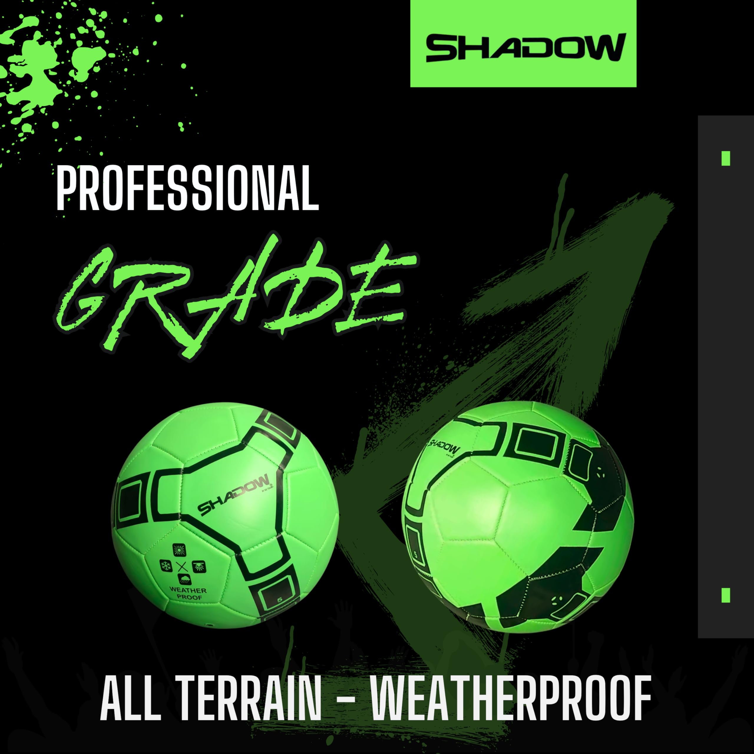 GX TOUR+ Shadow Model Soccer Ball, Metallic Bright Color, Size 5 Soccer Ball. Ultra Thick Cover.