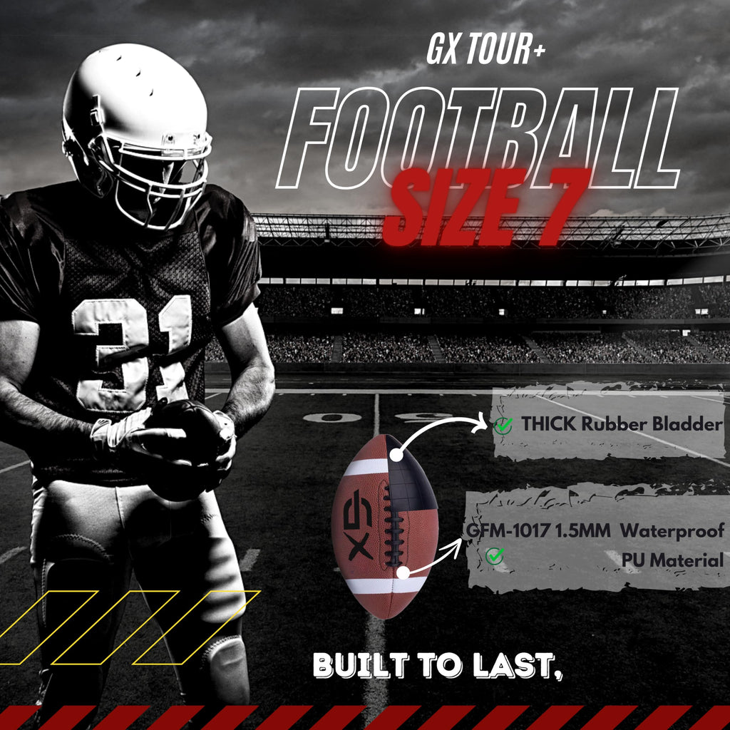 GX TOUR+ Official Size 7 Football. Youth Size Suitable for Ages 12 to 17.Unique white leather edition.