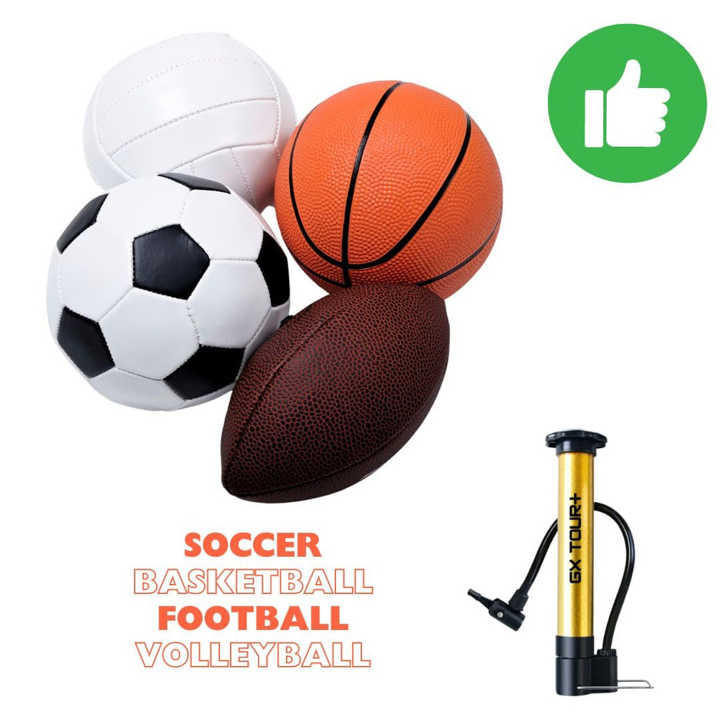 Ball inflator with moisten Needles. Easy to Operate and Kid Friendly. Basketball, Football, Soccer and Much More. Durable Metallic case.