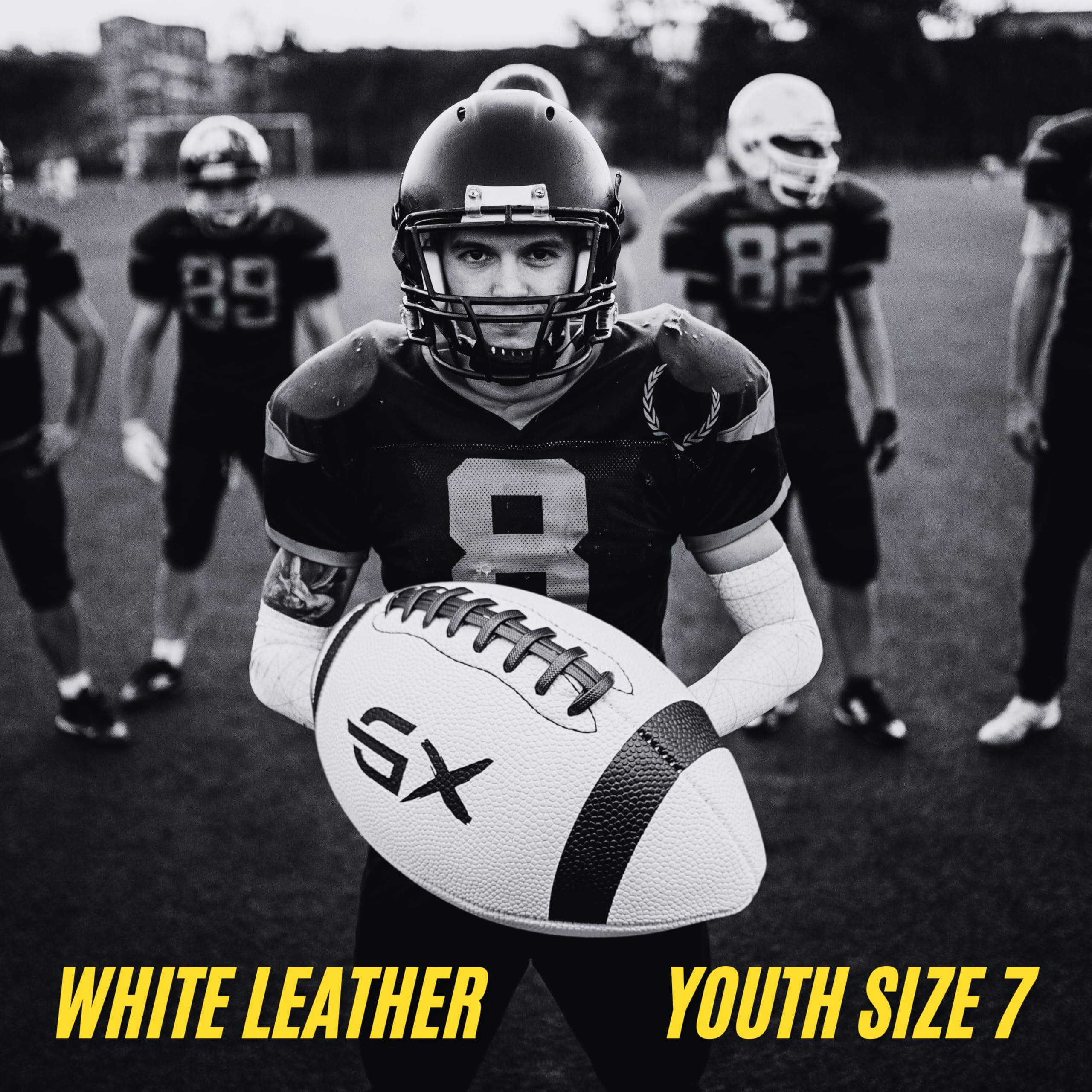 GX TOUR+ Official Size 7 Football. Youth Size Suitable for Ages 12 to 17.Unique white leather edition.