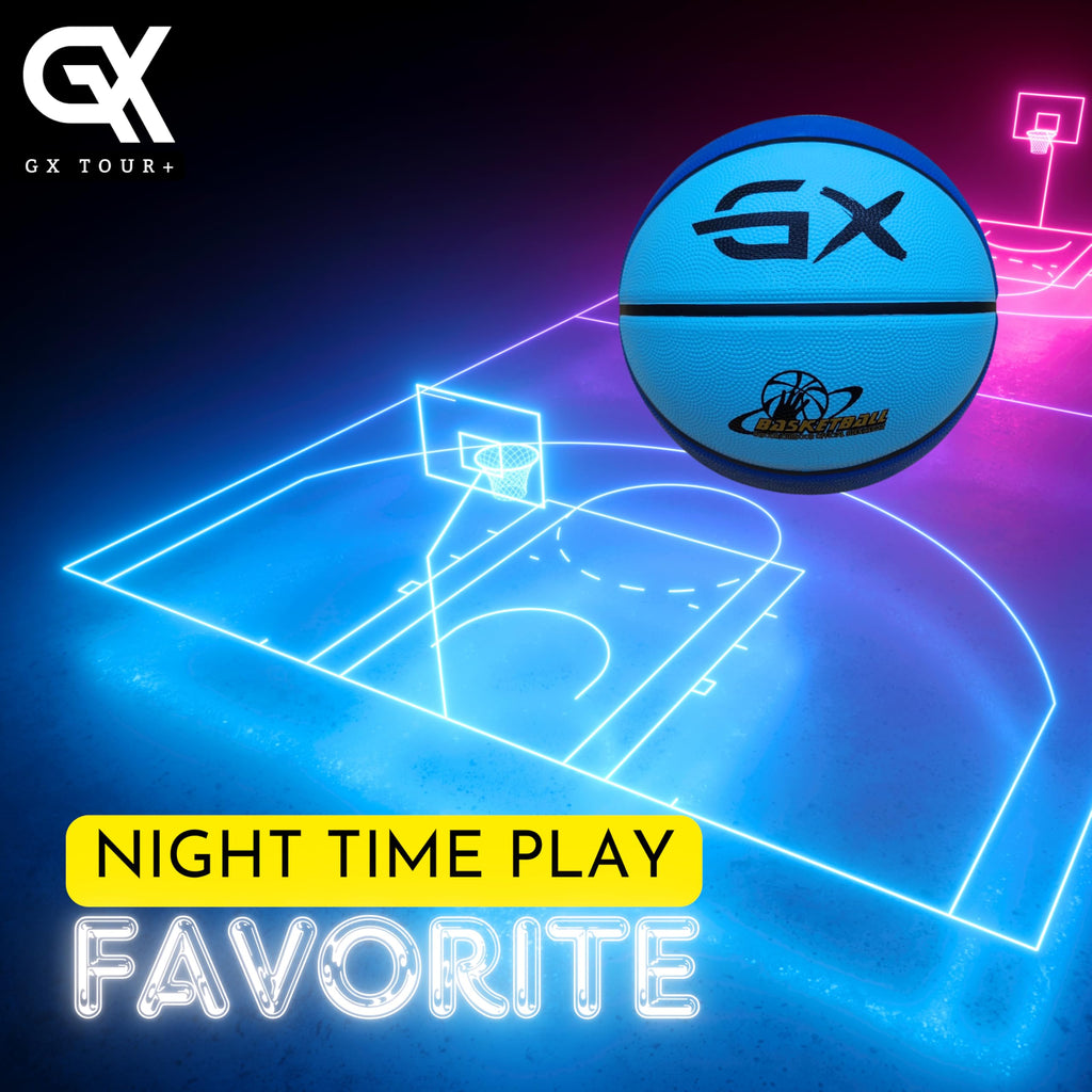 GX Tour+ Rubber Basketball, Size 7 (29.5 inches), Indoor/Outdoor, Durable Tire Textured Rubber