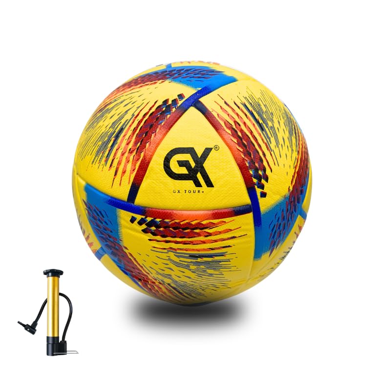 GX TOUR+ Thermo Bonded Polyurethane Soccer Ball Size 5 – World cup edition.