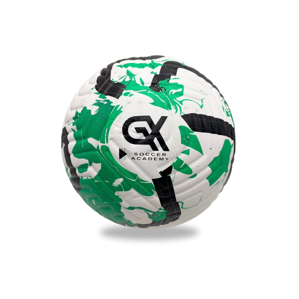 GX Soccer Academy Tour+ Professional Soccer Ball, Size 5, Green and White Competition Ball
