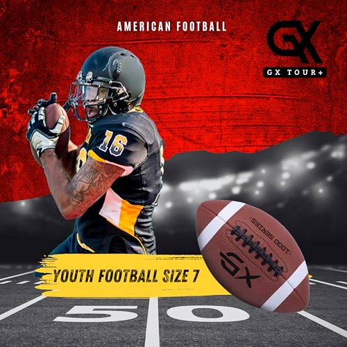 GX TOUR+ Official Size 7 Football. Youth Size Suitable for Ages 12 to 17.Unique white leather edition.
