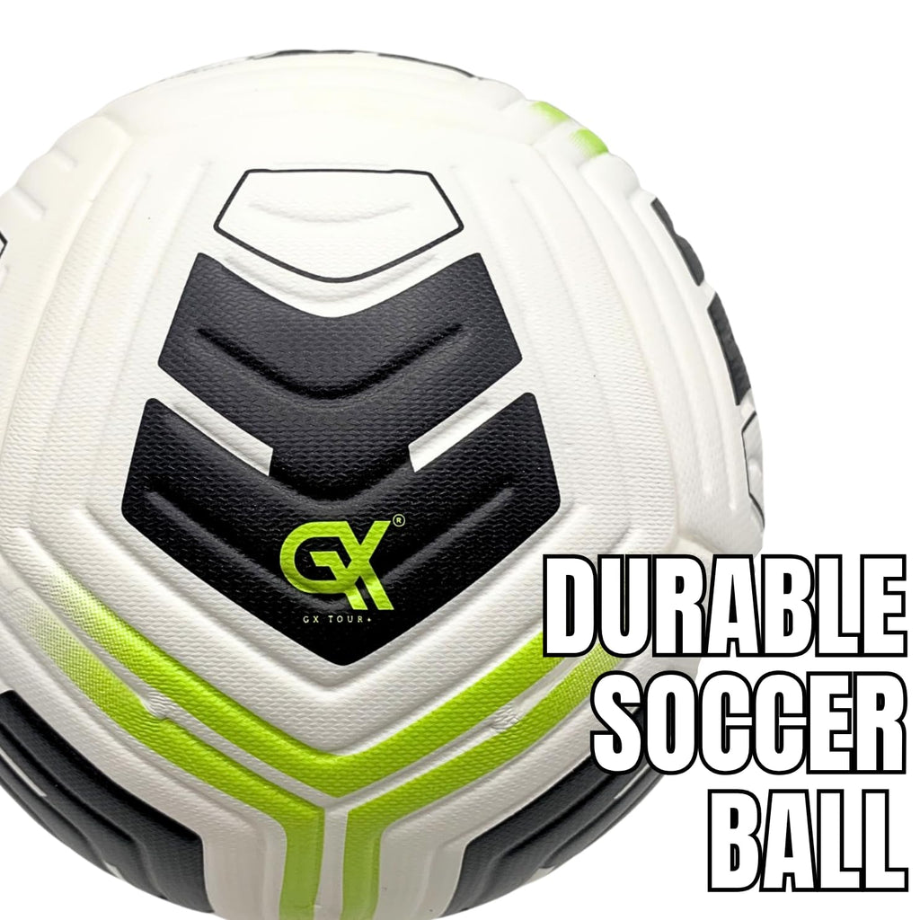 GX TOUR+ Professional Soccer Ball Size 5 – Premium Grade PU Construction.