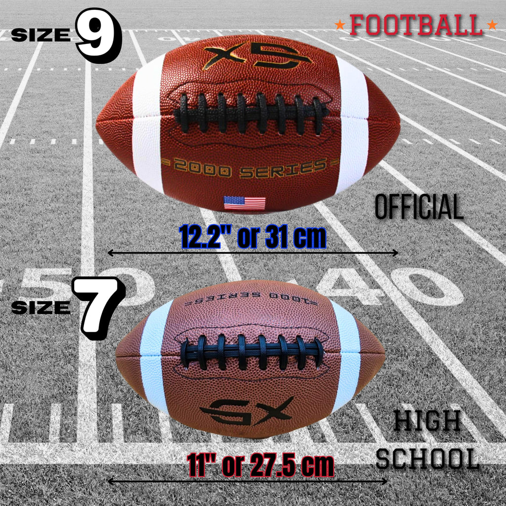 GX Official Size 9 Football, 2000 Series, GST Leather, American Football