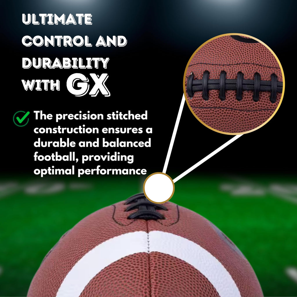 GX TOUR+ Official Size 7 Football. Youth Size Suitable for Ages 12 to 17.Unique white leather edition.