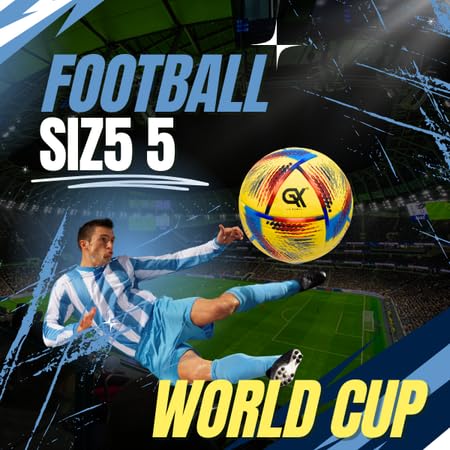 GX TOUR+ Thermo Bonded Polyurethane Soccer Ball Size 5 – World cup edition.