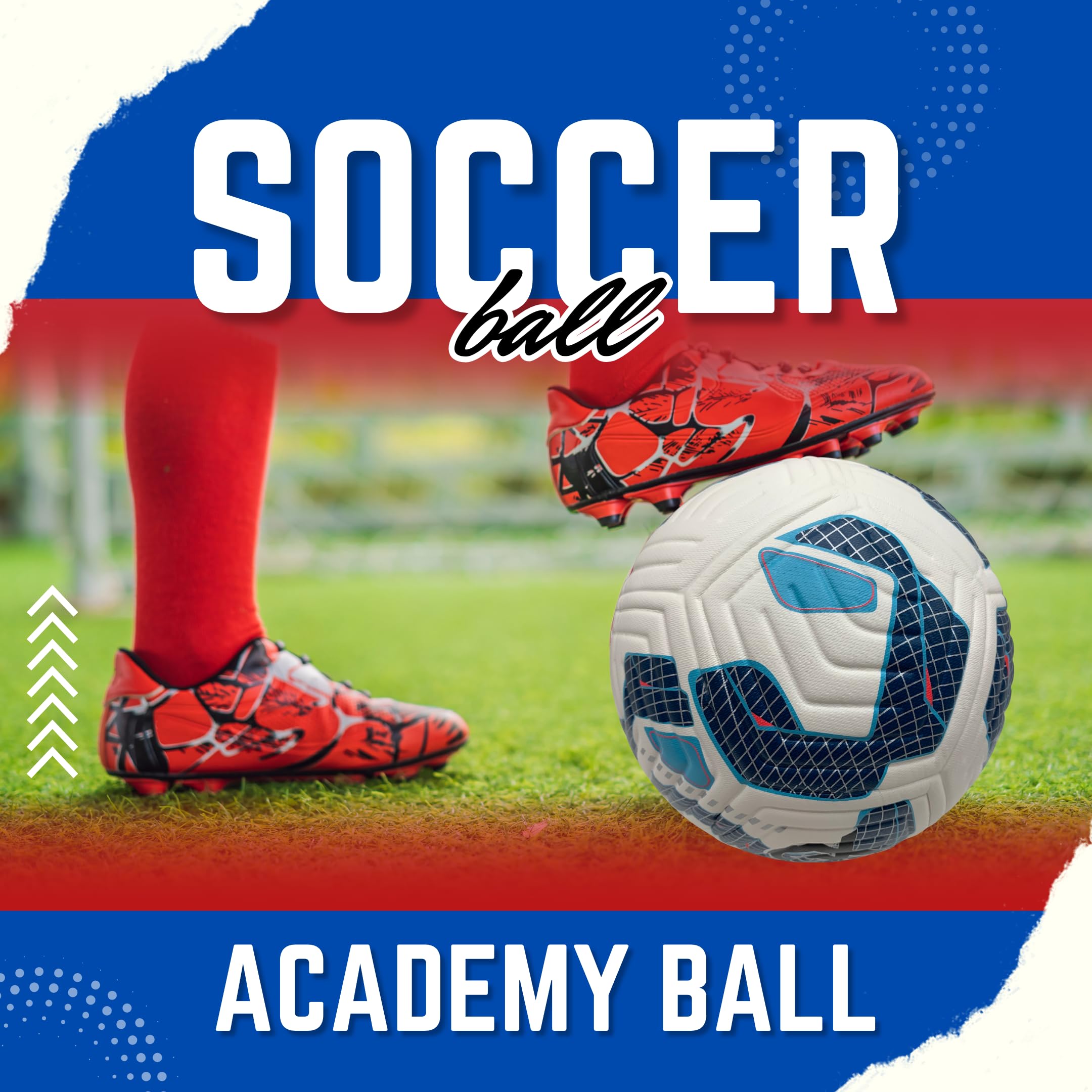GX Soccer Academy Tour+ Professional Soccer Ball, Size 5, Green and White Competition Ball