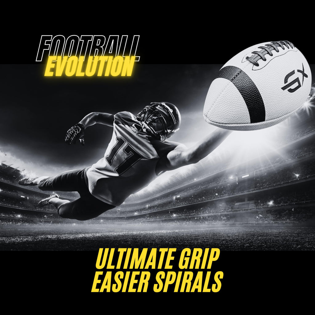 GX TOUR+ Official Size 7 Football. Youth Size Suitable for Ages 12 to 17.Unique white leather edition.