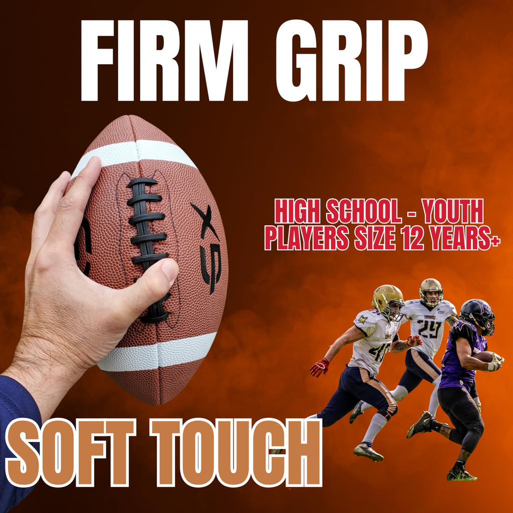 GX TOUR+ Official Size 7 Football. Youth Size Suitable for Ages 12 to 17.Unique white leather edition.