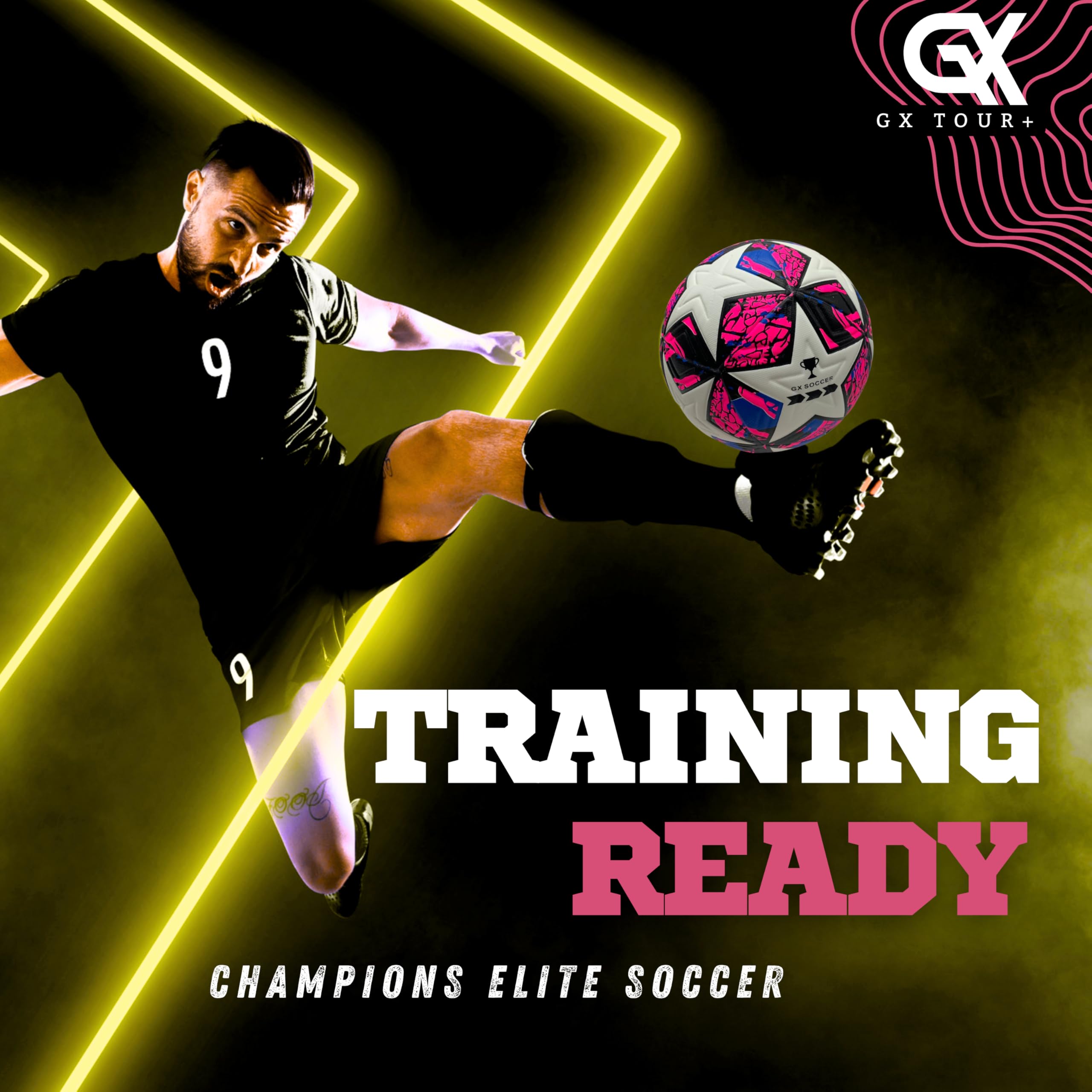 Soccer Ball Size 4. GX Soccer Champions Soccer Ball. Professional Grade PU Durable Material.