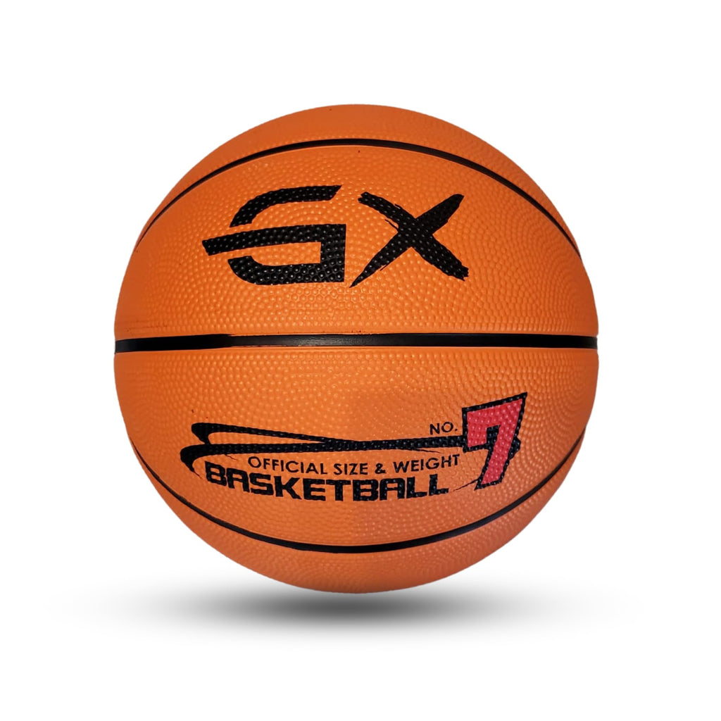GX Tour+ Rubber Basketball, Size 7 (29.5 inches), Indoor/Outdoor, Durable Tire Textured Rubber