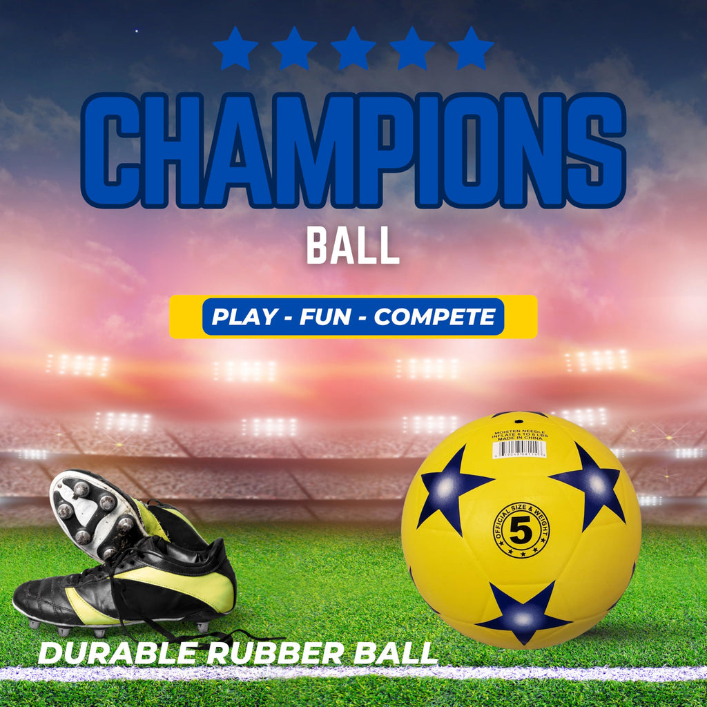 GX TOUR+ Thick Rubber Soccer Ball. Strong core. Size 5. Indoor and Outdoor Play.